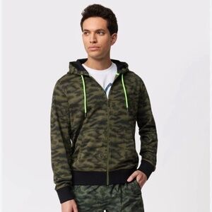 Psycho Bunny Digital Camo Print Zip Hoodie Size small